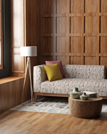 Contemporary upholstery fabric with structured design on sofa – Aartex Beckham collection