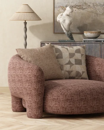 Luxury textured upholstery fabric sofa with elegant woven finish from LEGO collection by Aartex Furnishings